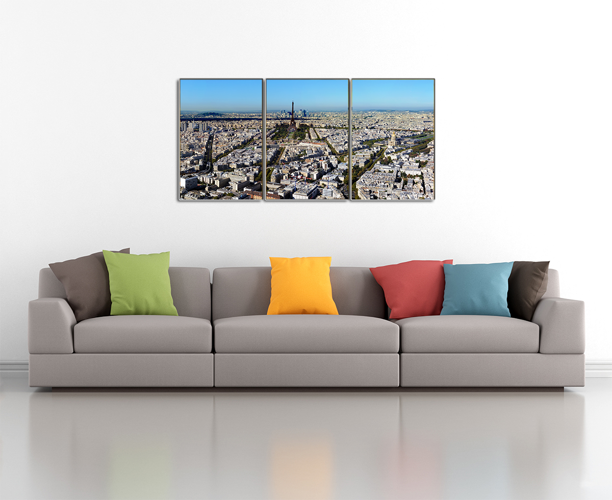 paris france landscape multi panel panorama print 3 4 5 panel